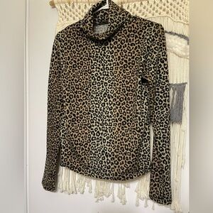 Zara animal print turtleneck